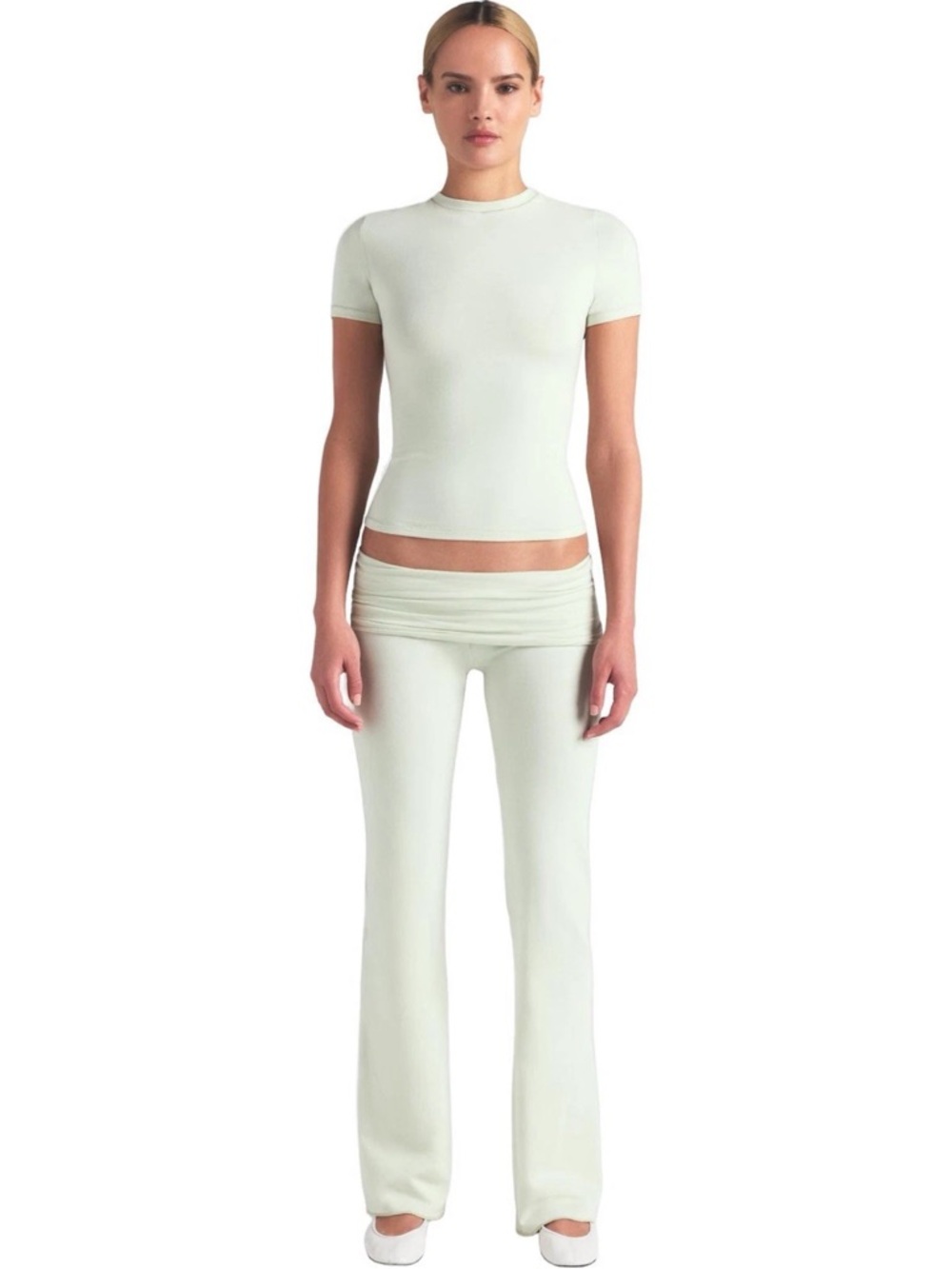 NWT Skims Cotton Jersey Fold Over Pants Size Large